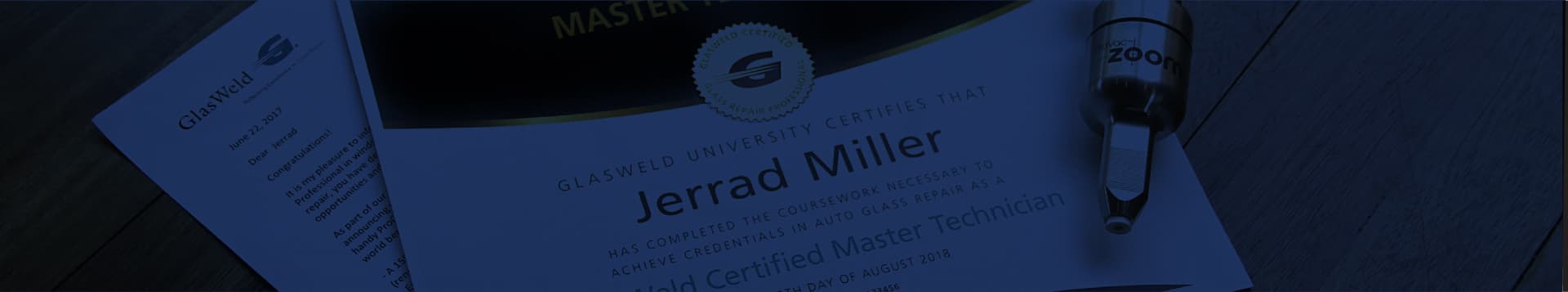 Chứng chỉ hàn kính ô tô glasweld