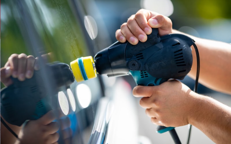 ĐÁNH BÓNG VẾT XƯỚC KÍNH bằng máy GFORCE GLASWELD