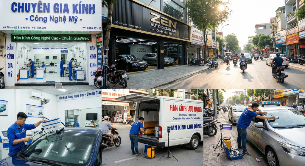 Các Đơn vị Cung cấp Dịch vụ Hàn Kính ô tô bị nứt chuyên nghiệp