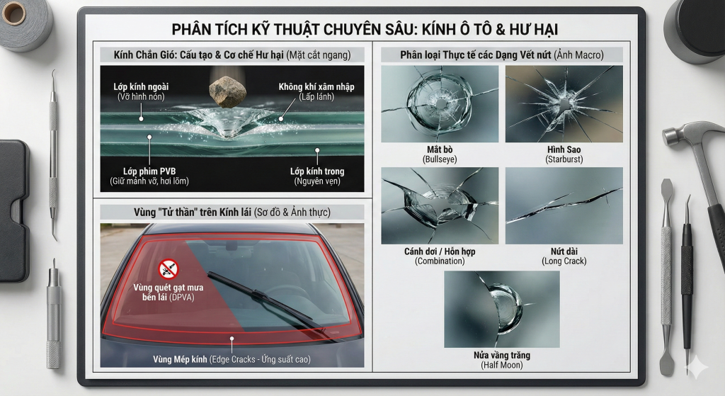 Cấu trúc Kính và Bệnh học Hư hại