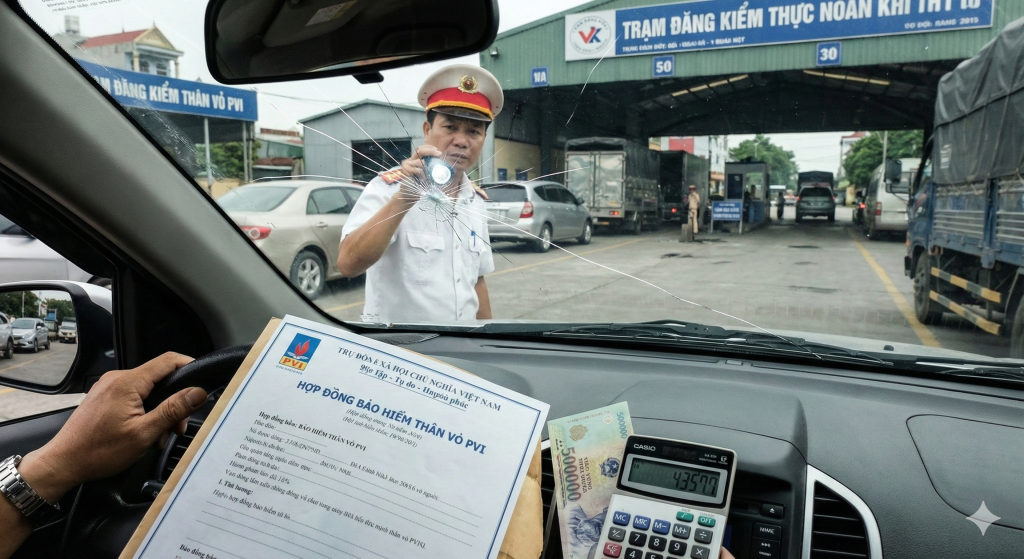 Khung Pháp lý, Đăng kiểm và Bảo hiểm đối với ô tô bị nứt kính