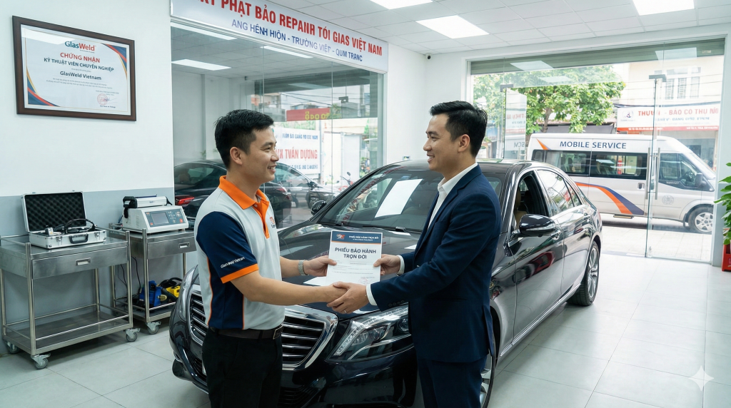 Hàn kính ô tô bị nứt sẽ là ngành dịch vụ kỹ thuật cao
